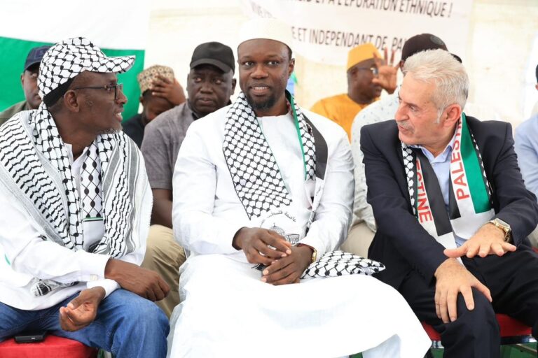  MOYEN ORIENT : Ousmane Sonko promet un renforcement du soutien sénégalais à la cause palestinienne